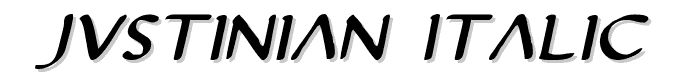 Justinian Italic font